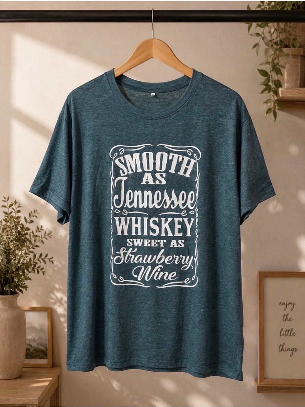 🆕 Smooth As Tennessee Whiskey Sweet As Strawberry Wine Country Graphic Tee